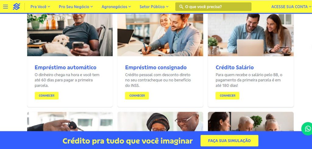 como solicitar emprestimo banco do brasil